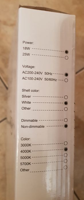 Oszczędna Lampa LED. IP54. Nowa. 70% oszczędności!