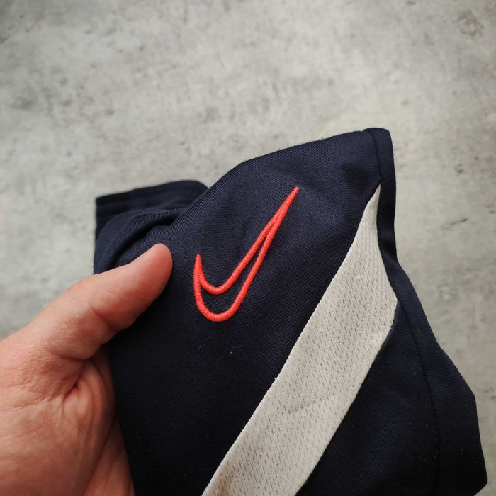 MĘSKIE Spodnie Dresowe Śliskie Granat Slim Footbal Trening Nike DriFit