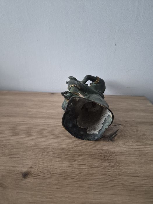 Masywna oryginalną figurka z brązu Tajski muzyk książę
