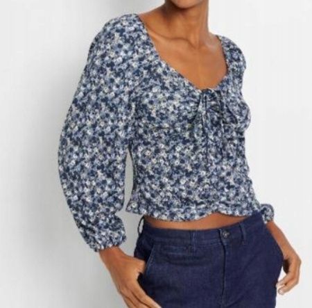 B.P.C bluzka w kwiatki marszczona ^48/50