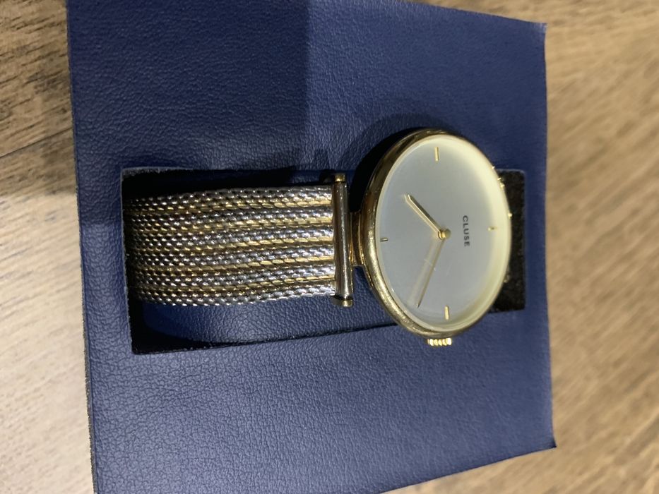 Zegarek damski Cluse Triomphe Gold White/ Bicolour (CL61002) złoty