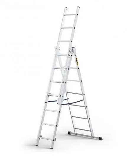 Drabina domowa ALUMINIOWA 3-ELEMENTOWA 3X7 szczebli 150 KG