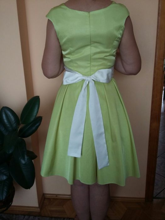 Sukienka wesele, sylwestra , studniówka, kolor limonka, zielony r.38/