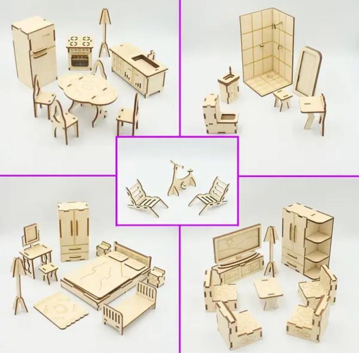 Знижка!Ляльковий будиночок з меблями