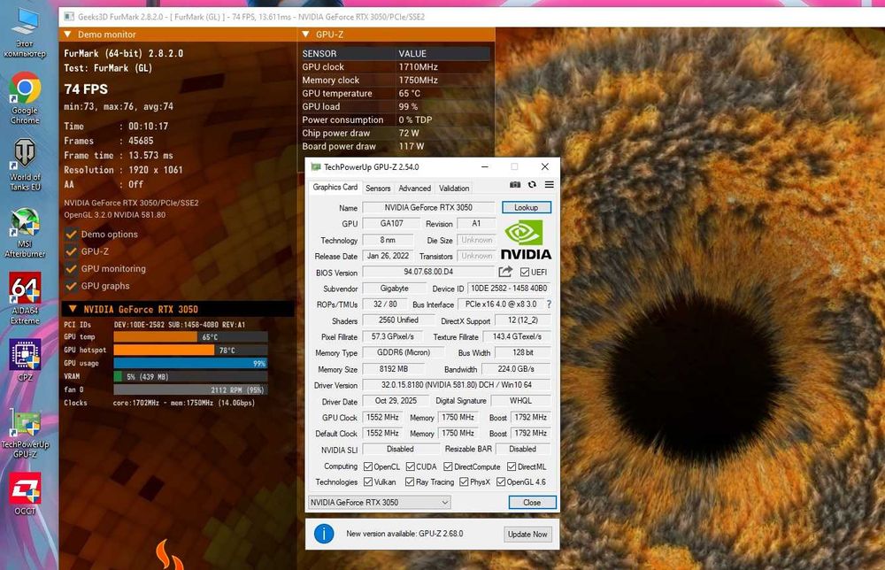 RTX3050 8gb/ Ryzen 5 3600/ B450/ 16gb DDR4 SSD s-AM4 игровой компьютер