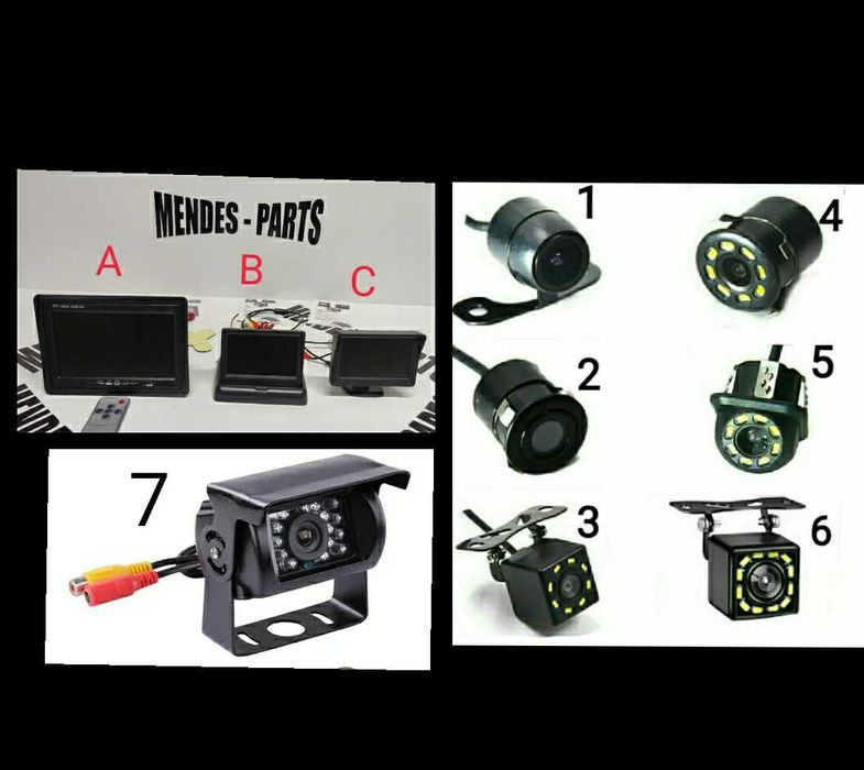 Monitores e câmeras de marcha atrás