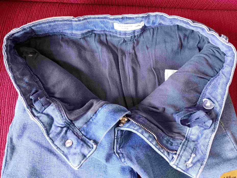 NOWE spodnie jeansy Sinsay 146 niebieskie warm inside