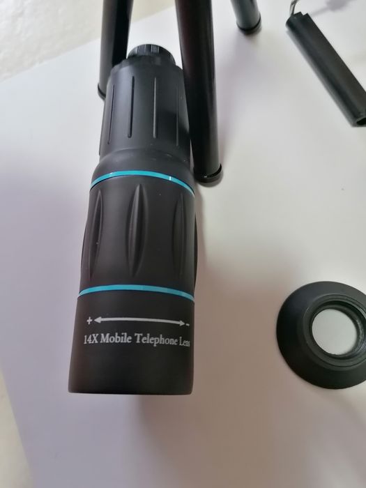 Teleobjectiva 14X zoom + Tripé
