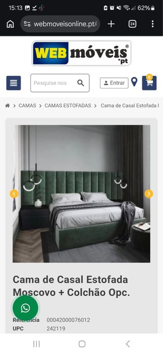 Cama Casal com Cabeceira estufada