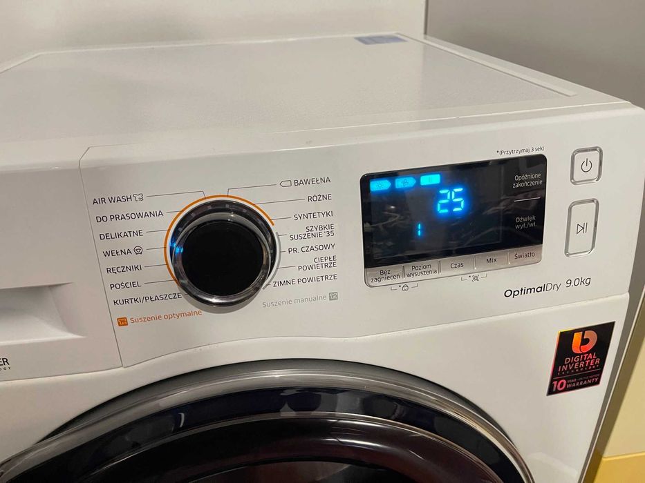 Suszarka bębnowa SAMSUNG DV90M6200CW/EO AirWash z Pompą Ciepła