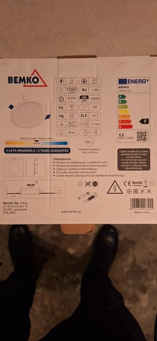 Boled Downlight 12W Biały Zintegrowane Źródło LED