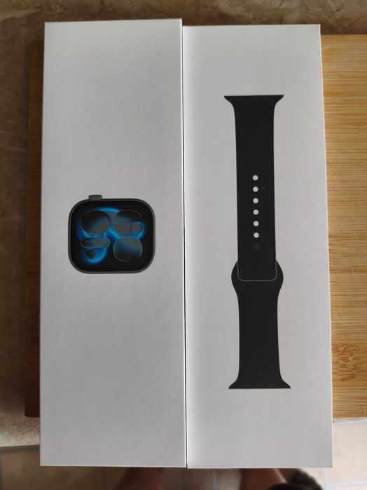 Apple Watch Series 11 GPS + Cellular 42mm Space Grey Aluminium Case with Black Sport Band