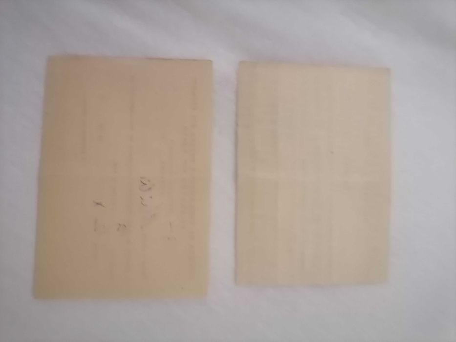 Documentos da PIDE / Talão/Recibo Serviços Prisionais  /Polícia de Vigilância e Defesa do Estado Delegação do Porto 1944