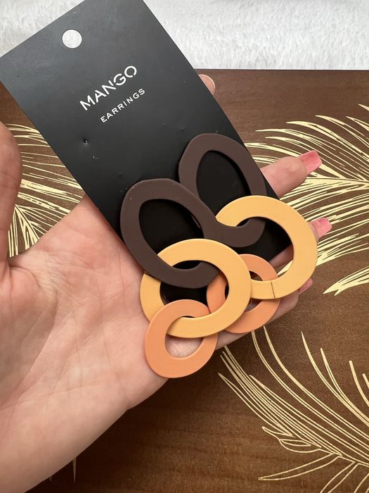 Kolczyki Mango Earrings stal nierdzewna boho etno hippie długie