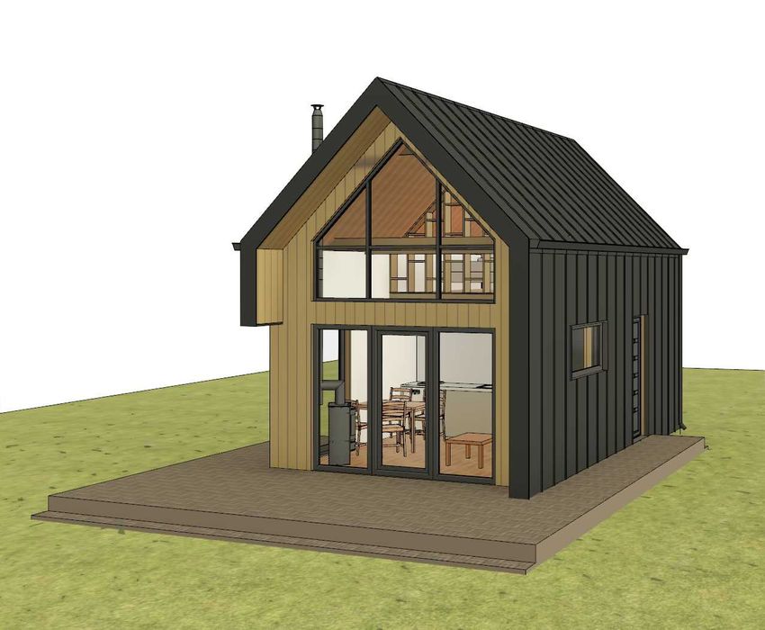 Domek 35m2 Nowoczesna Stodoła | Budowa od A do Z | Fundamenty + Taras