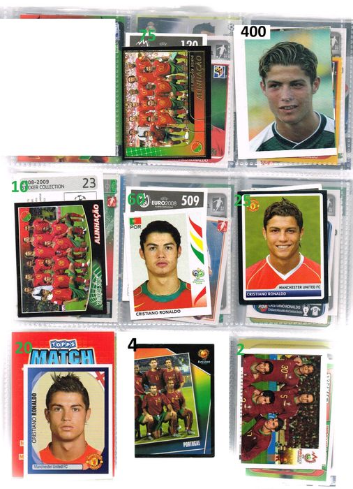 Cromos rookie craques Panini, Ronaldo Messi Mbappe Haland e muito +