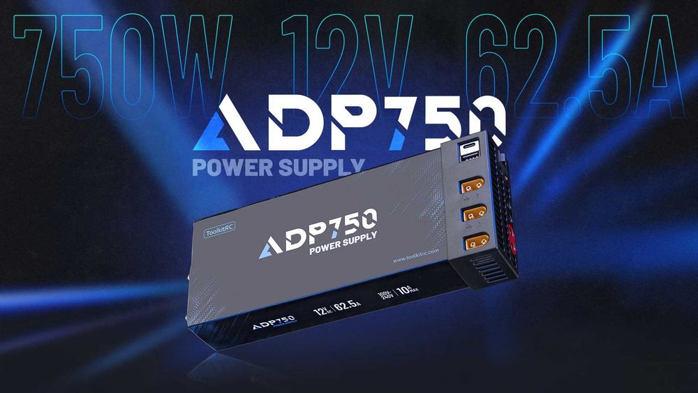Блок живлення зарядних пристроїв ToolkitRC ADP750 750W XT90 XT60 M8D