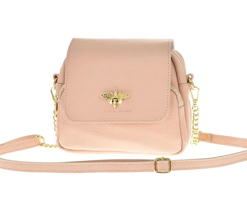 torebka listonoszka laura biaggi – delikatny kolor light pink