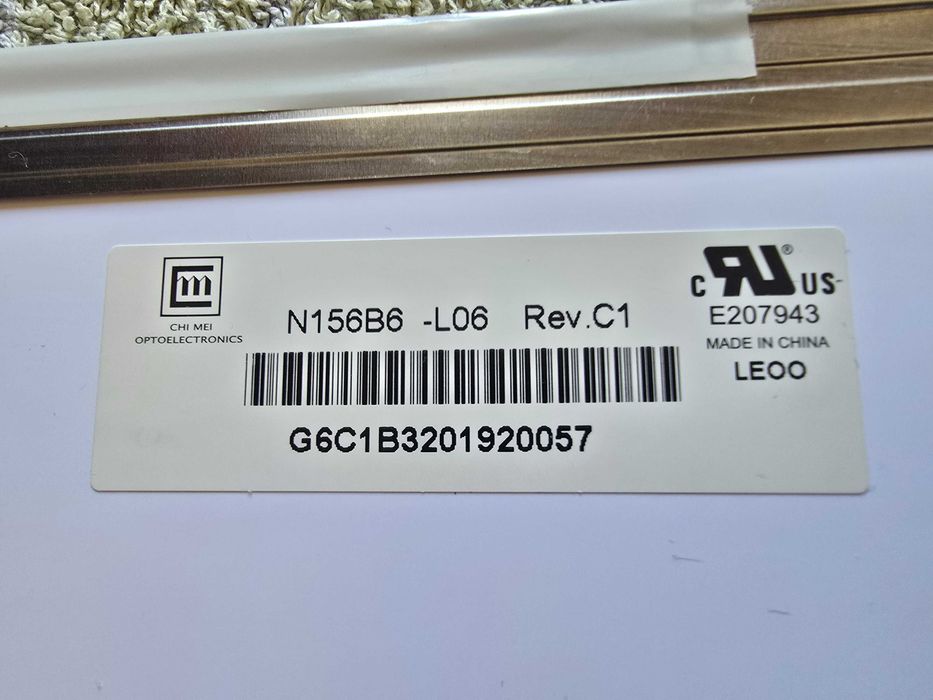 Ecra Lcd led 156B6-L06 Rev. C1 40 pinos Novo