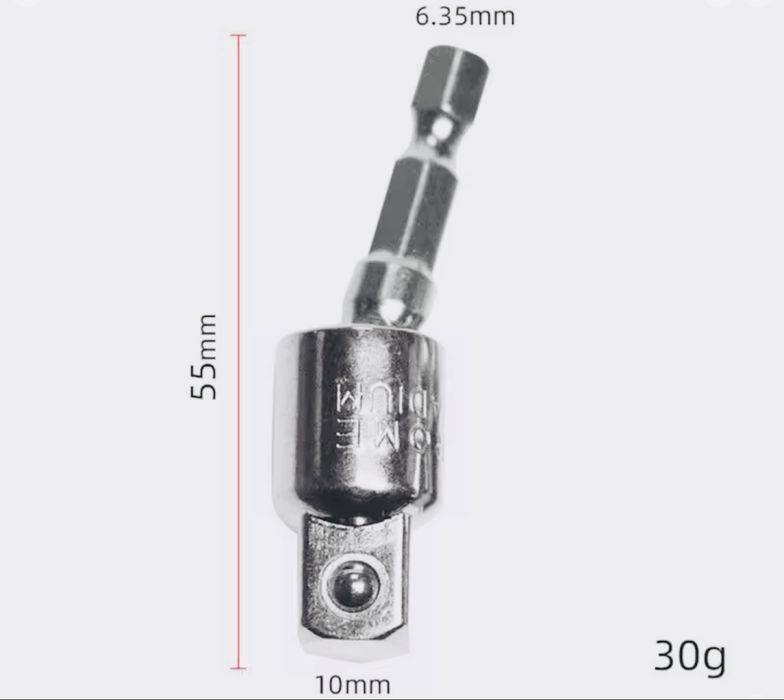 360-градусна перехідна головка 1/4" 3/8" 1/2"шестигранний хвостовик1/4