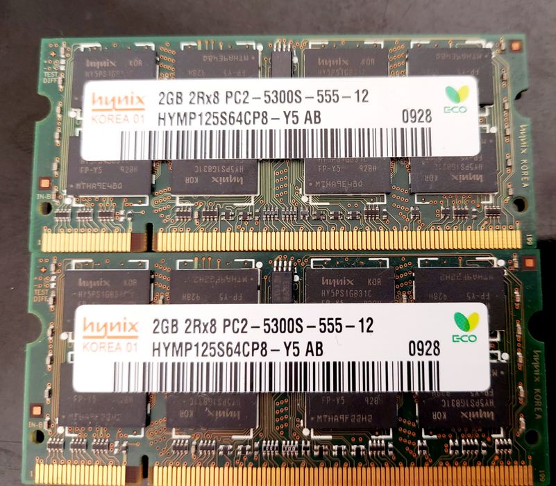 2x 2GB HYNIX Memory 2Rx8 DDR2 5300 SODIMM64739992890754120