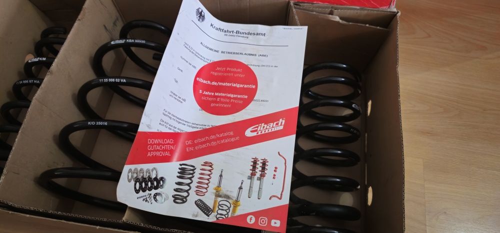 Molas de Rebaixamento Eibach Pro-Kit -25 mm para Volvo V40  |  Como Novas