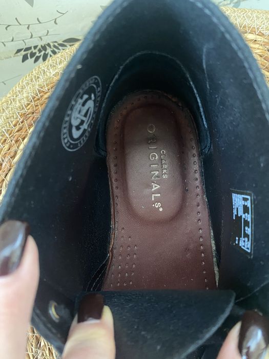 Женские замшевые ботинки дезерты Clarks p 36/37( 23.0)