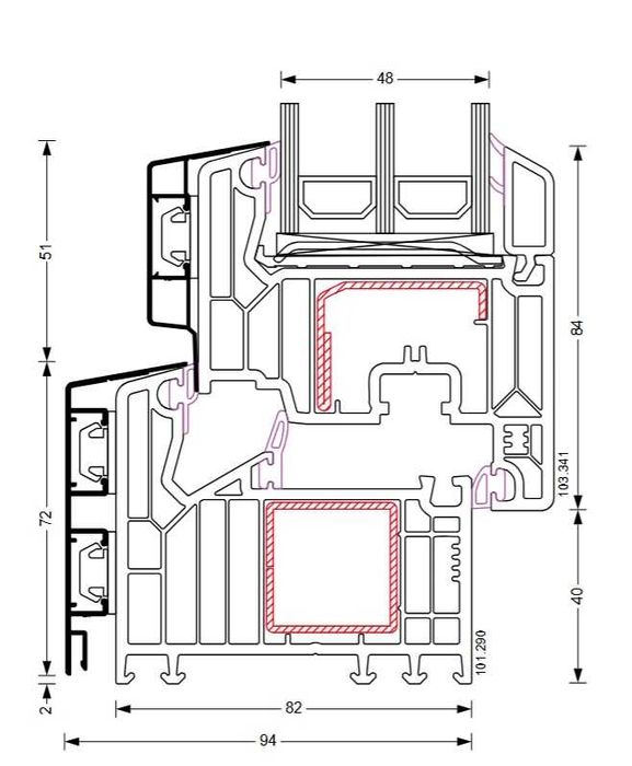 Okno PCV Veka SOFTLINE 7 Kom 82mm 3 SZYBY Energooszczędne 150x150 RU