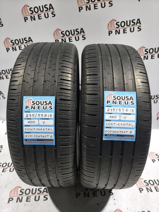 2 pneus semi novos 235-55R18 Continental - Ofera dos Portes