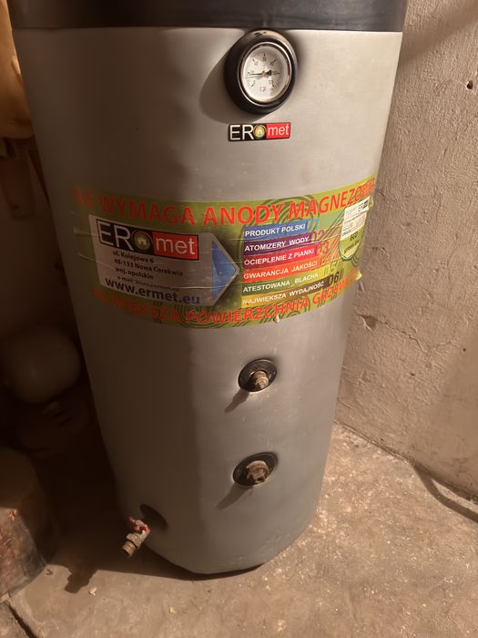 Nowy bojler ERMET 200 l solarny dwupłaszczowy pionowy