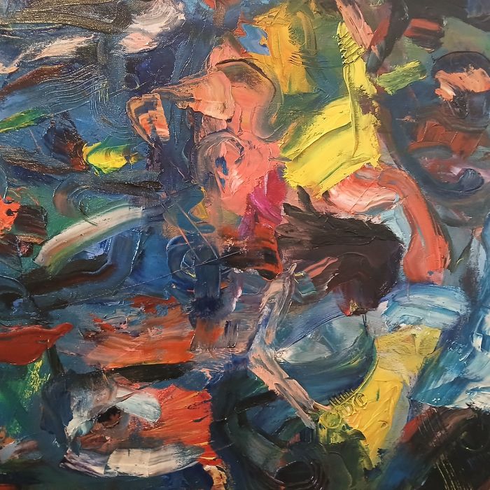 Quadro a óleo sobre tela, abstracto, 60x70cm