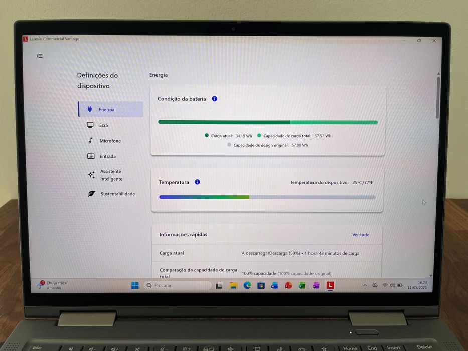 ThinkPad X1 Yoga Gen 6 - i5-1145G7/16GB RAM/256GB NVMe/Teclado PT-PT/Bateria 100%