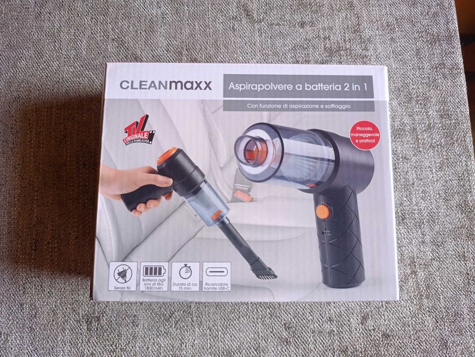 Mini aspirador portátil CLEANmaxx 2 em 1