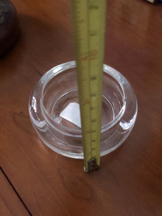 Porta velas vidro e metal