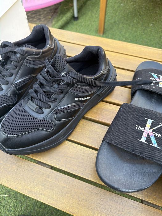 Buty Ck klapki plus klapki armani oryginały
