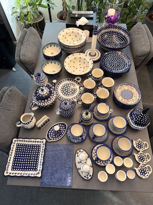 Zestaw ceramiki  Boleslawiec odyginalny, ceramika, Bolesławiec