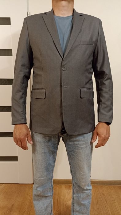 Garnitur męski szary