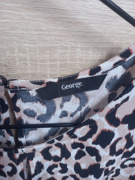 Bluzka w kolorze beżowo-czarnym George r.XL, 100% wiskoza