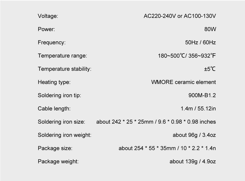 Паяльник JCD 908S 80W 220V з регулюванням температури