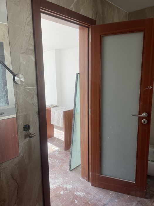 Porta com vidro fosco