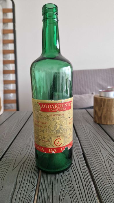 Garrafa de vidro de Aguardente, Casa da Calçada - vintage