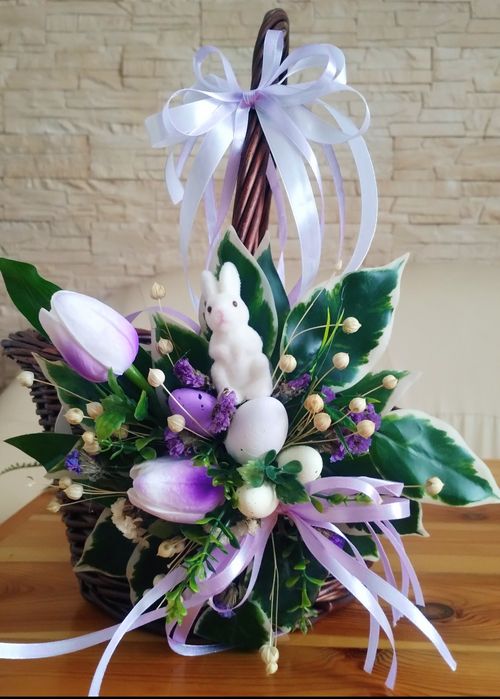 Zestaw do dekoracji koszyka wielkanocnego ok 25x25