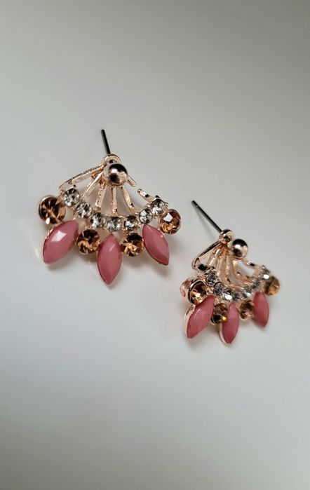 Japoński wachlarz gejszy kolczyki japan korean china geisha style