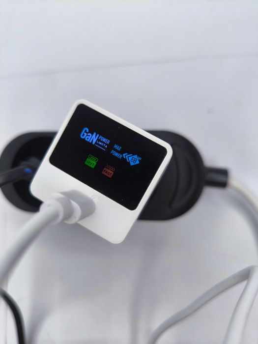 Szybka ładowarka sieciowa GAN 68W fast charge usb c usb a