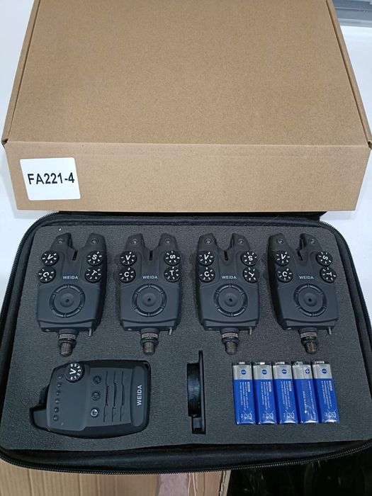 Набір сигналізаторів клювання 4+1 Weida 221-4 Антизлодій 6 кольорів