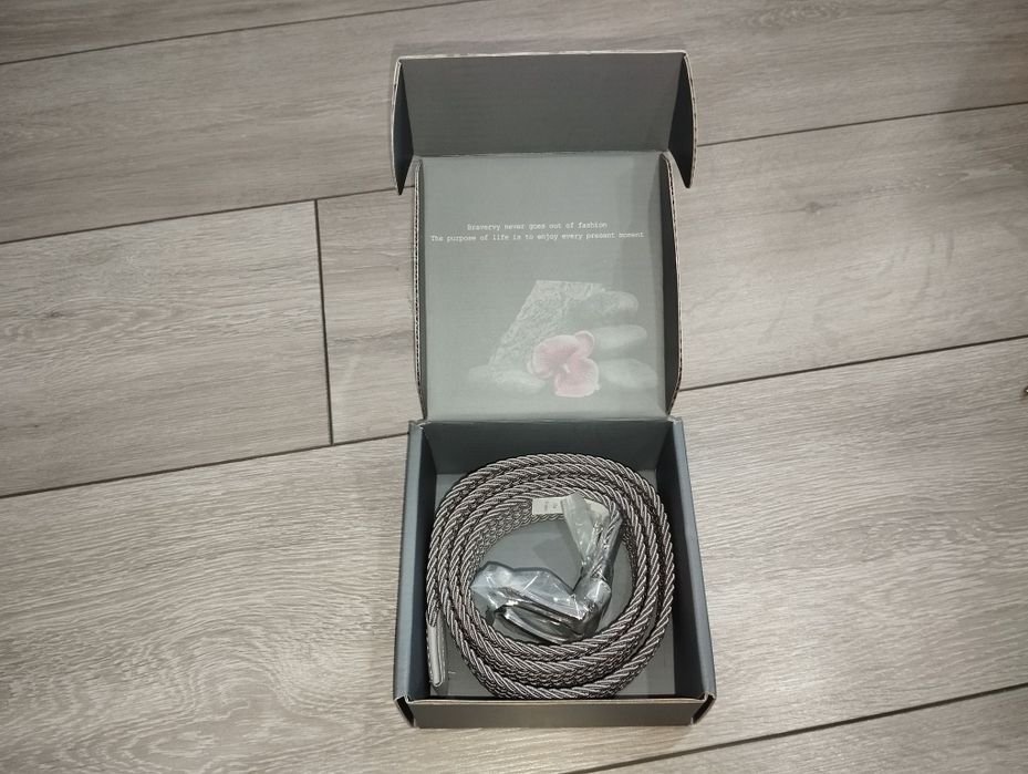 Pasek do spodni szary