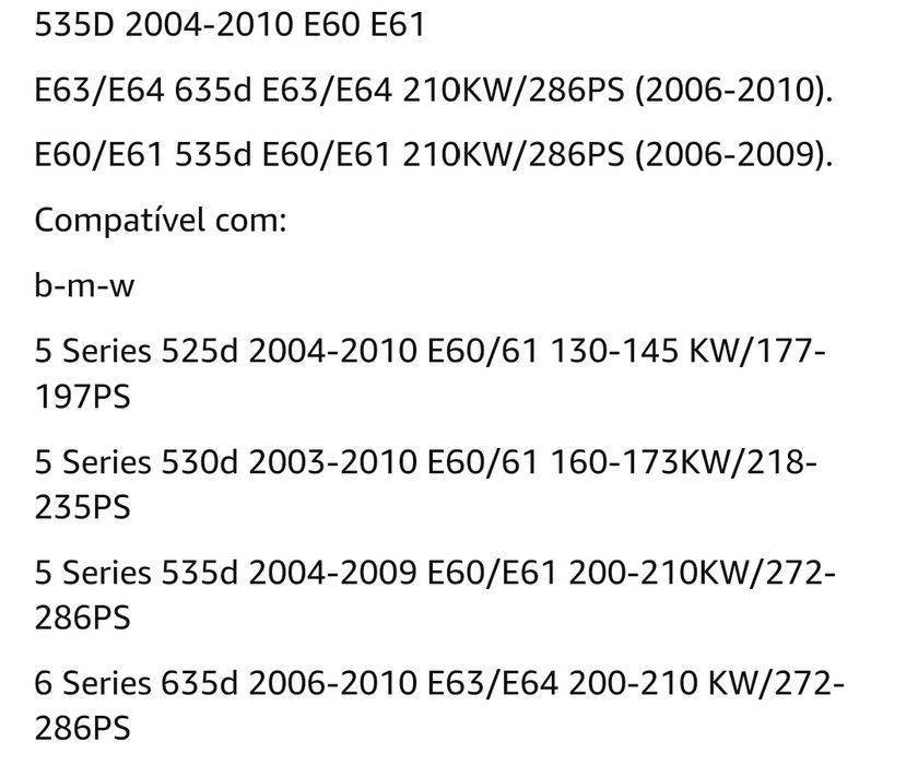 Intercooler bmw e60 e61 e63 e64 535d 635d 530d 525d