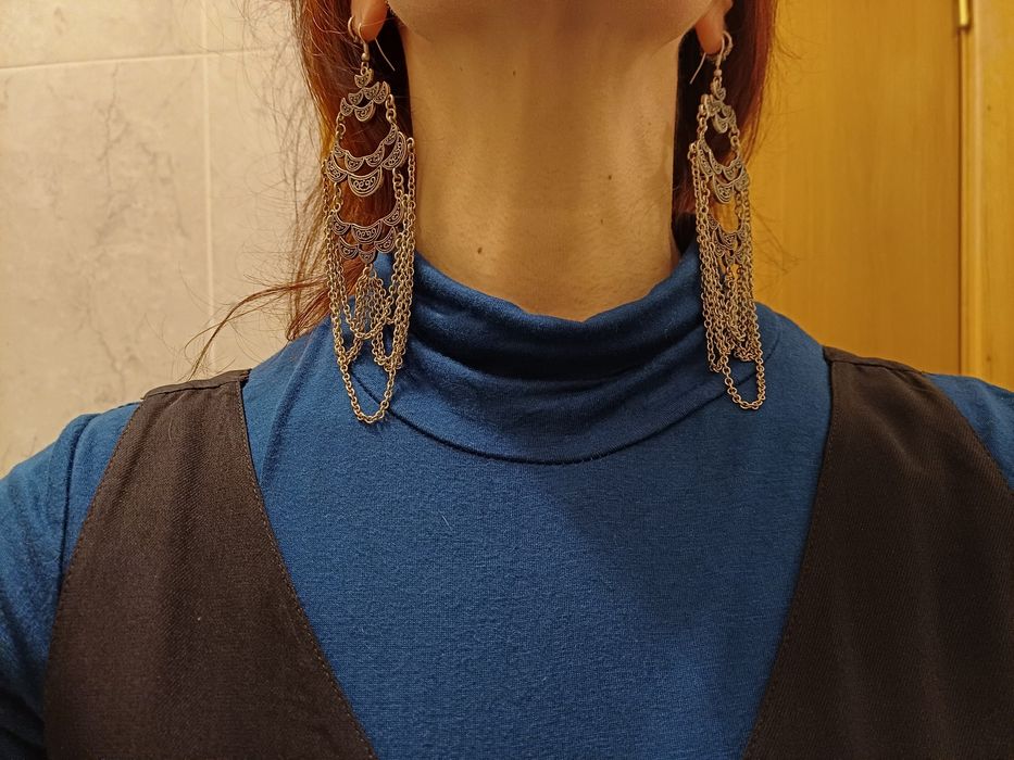 Incríveis brincos statement, muito compridos, de estilo étnico