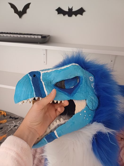 BARDZO PILNIE!!maska dino furry