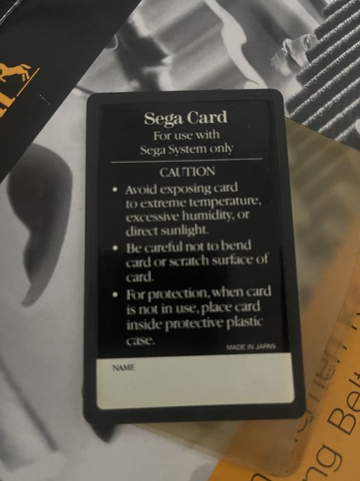 Sega master system card